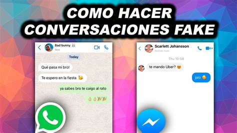 crear chat de messenger falso